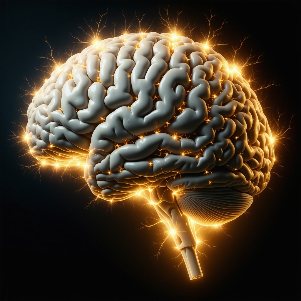 Artistic brain and fading teeth illustration representing neuropsychology of teeth falling out dreams