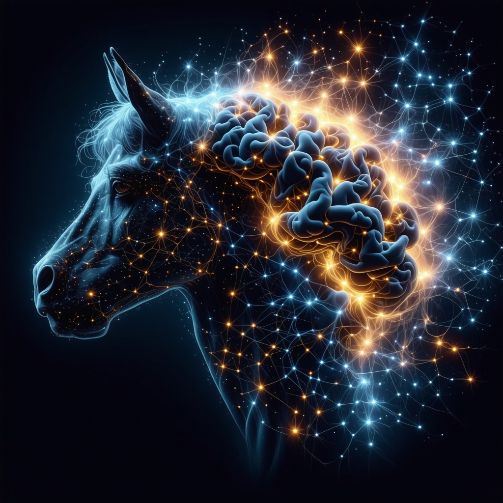 Artistic depiction of horse symbolizing dreams and neuroscience