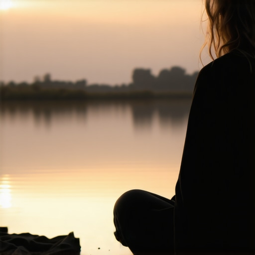 Person contemplating in a peaceful setting, illustrating inner exploration and self-awareness.