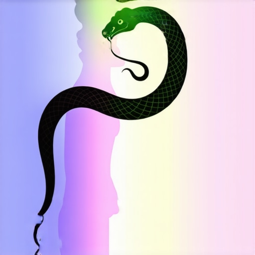 A symbolic illustration of a serpent and human figure symbolizing inner growth and change.