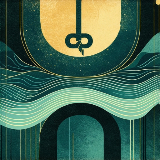 Layers of Dream Symbols for Personal Transformation Illustration of layered dream symbols including water, snake, and key, symbolizing subconscious and spiritual insights.