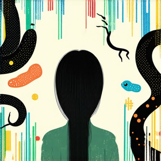 Dream interpretation of a snake symbol Person analyzing a snake in a dream with symbolic elements