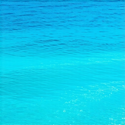 Peaceful blue water scene in a dream representing spiritual awakening