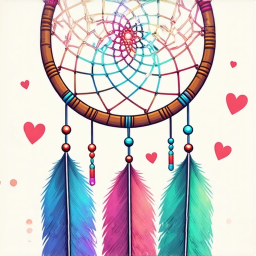 Colorful dreamcatcher representing dream symbols and subconscious messages