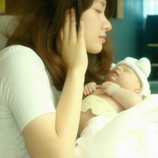 A person in a dream about giving birth, symbolic and introspective scene