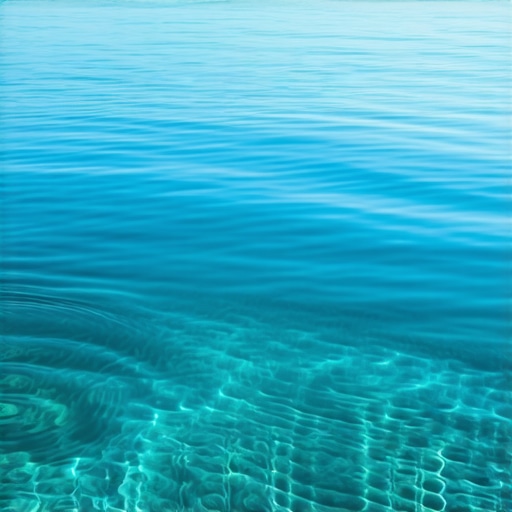 A tranquil scene of blue water in a dream, representing inner serenity and spiritual awakening.