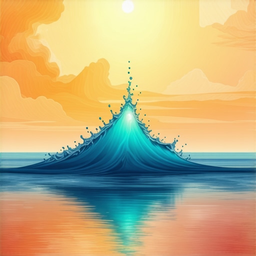 Abstract rising water symbolizing emotional and spiritual awakening