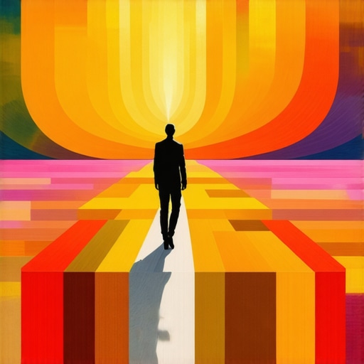 Person navigating a labyrinth symbolizing inner search and guidance