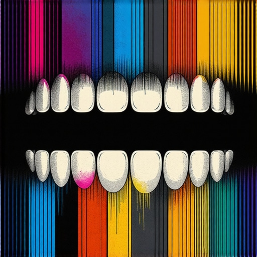 Abstract surreal illustration depicting layered symbols of teeth, transformation, and subconscious messages.