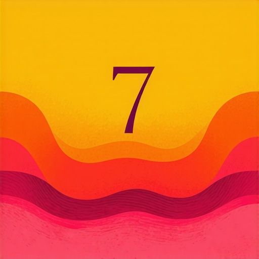 Dream symbolism of number 7 with spiritual symbols and calming colors