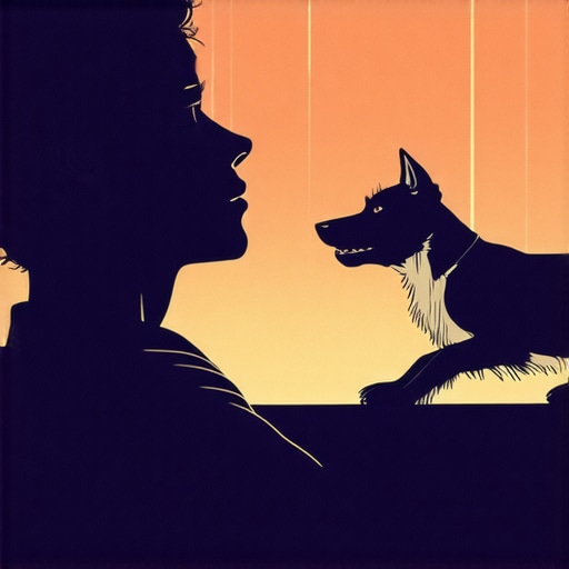 Dreaming of a protective and aggressive dog Person dreaming about a dog representing inner conflict and emotional challenge.