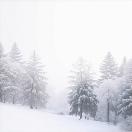 Inner Peace and Transformation in Winter Dreams Peaceful winter landscape with snow and trees symbolizing inner calm and change