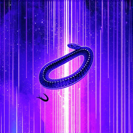 Inner Transformation of Snake Symbol A mystical depiction of a snake transforming, symbolizing spiritual growth and inner strength.