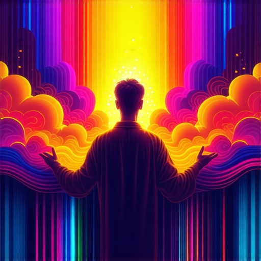 Person confidently controlling a lucid dream, representing inner strength and self-awareness