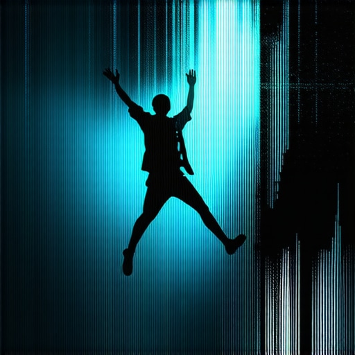 Osoba u snu koja pada sa visine Person falling in a dream, representing fear and inner conflict.