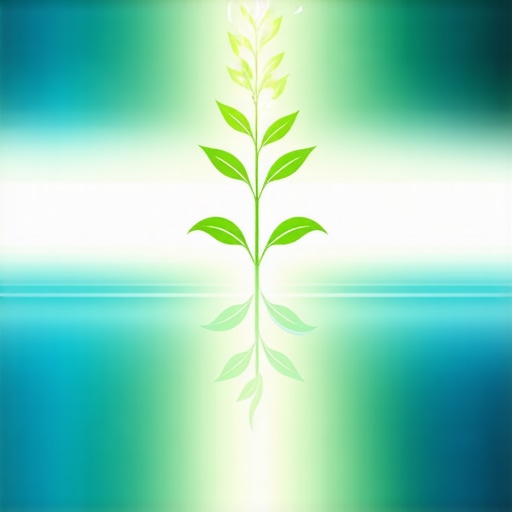Abstract illustration of glowing water, light and plants symbolizing spiritual growth in dreams