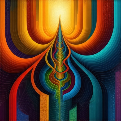 Abstract illustration depicting complex dream symbols and subconscious pathways