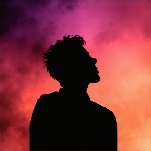 Illustration of a person reflecting on dreams with symbols of challenges and inner power.