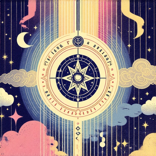 Symbolic Dream Interpretation Dream symbols and interpretation scene with mystical elements.