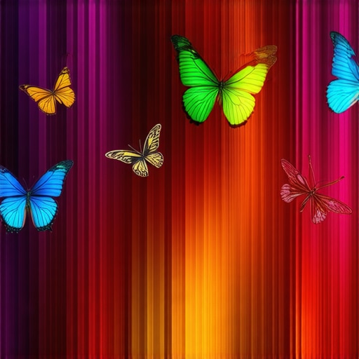 Vivid illustration of butterflies, snakes, and flying birds representing transformation in dreams.