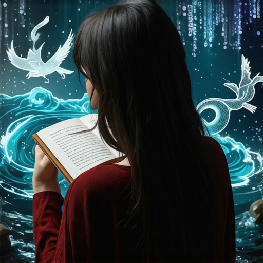 Dream Interpretation and Symbols Person analyzing dreams with symbolic imagery in a mystical setting