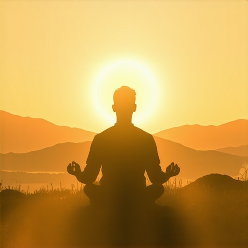 Meditacija i lucidno sanjanje za mentalnu jasnoću Ilustracija osobe koja meditira u mirnom snu, sa simbolima svesne kontrole i bistrine uma.