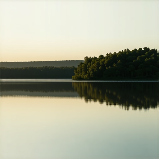 Slika mirnog jezera sa odrazom neba, simbol unutrašnjeg mira i emocionalne jasnoće.