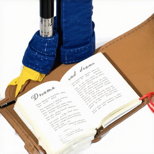 Osoba zapisuje snove u dnevnik pored kreveta, ilustracija